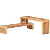 Berkfield Home 2 Piece TV Cabinet Solid Acacia Wood in Brown