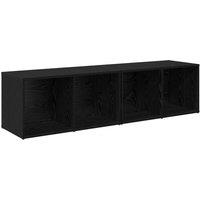 Berkfield Home 2 pcs Black Oak Engineered wood