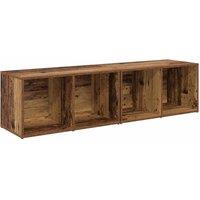 Berkfield Home 2 pcs Old Wood Engineered wood in Brown