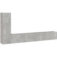 Berkfield Home 3 Piece TV Cabinet Set Concrete Grey Engineered Wood