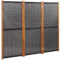 Berkfield Home 3-Panel Room Divider Black 210x180 cm