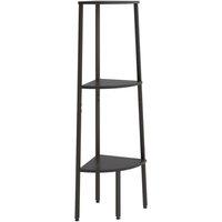 Berkfield Home 3-Tier Corner Shelf Black 45.5x31.5x120 cm