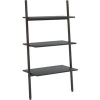 Berkfield Home 3-Tier Leaning Shelf Black 64x34x116 cm | Size: 64 x 34 x 116 cm