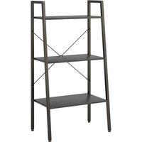 Berkfield Home 3-Tier Standing Shelf Black 56x35x108 cm | Size: 56 x 35 x 108 cm
