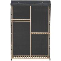 Berkfield Home 3-Tier Wardrobe Grey 110x40x170 cm Fabric | Size: 110 x 40 x 170 cm