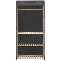 Berkfield Home 3-Tier Wardrobe Grey 79x40x170 cm Fabric | Size: 79 x 40 x 170 cm