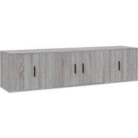 Berkfield Home 3 Piece TV Cabinet Set Grey Sonoma Engineered Wood