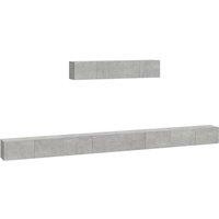 Berkfield Home 4 Piece TV Cabinet Set Concrete Grey Engineered Wood