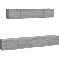 Berkfield Home 4 Piece TV Cabinet Set Grey Sonoma Engineered Wood