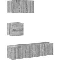 Berkfield Home 4 Piece TV Cabinet Set Grey Sonoma Engineered Wood