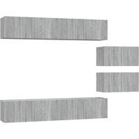 Berkfield Home 4 Piece TV Cabinet Set Grey Sonoma Engineered Wood