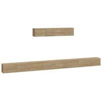 Berkfield Home 4 Piece TV Cabinet Set Sonoma Oak Engineered Wood in Brown