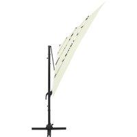Berkfield Home 4-Tier Parasol with Aluminium Pole Sand 250x250 cm in Beige