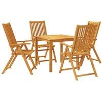 Berkfield Home 5 Piece Garden Dining Set Solid Wood Acacia in Brown