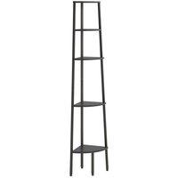 Berkfield Home 5-Tier Corner Shelf Black 45.5x31.5x180 cm