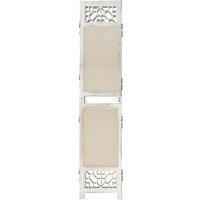 Berkfield Home 6-Panel Room Divider Cream 210x165 cm Fabric in Beige