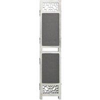 Berkfield Home 6-Panel Room Divider Grey 210x165 cm Fabric