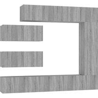 Berkfield Home 7 Piece TV Cabinet Set Grey Sonoma Engineered Wood