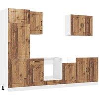 Berkfield Home 7 Piece Kitchen Cabinet Set Kalmar Old Wood Engineered Wood in Brown