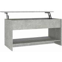 Berkfield Home 809651 Coffee Table Concrete Grey 102x50x52, 5 cm Engineered Wood