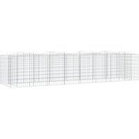 Berkfield Home Arched Gabion Raised Bed 400x100x100 cm Galvanised Iron in Silver | Size: 400 x 100 x 100 cm