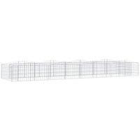 Berkfield Home Arched Gabion Raised Bed 400x100x50 cm Galvanised Iron in Silver | Size: 400 x 100 x 50 cm