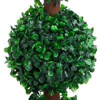 Berkfield Home Artificial Boxwood Plant with Pot Ball Shaped Green 90 cm