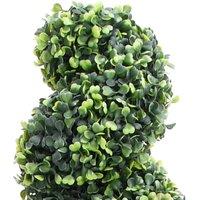 Berkfield Home Artificial Boxwood Spiral Plant with Pot Green 59 cm