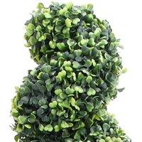 Berkfield Home Artificial Boxwood Spiral Plant with Pot Green 89 cm