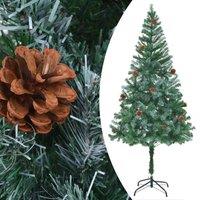 Berkfield Home Artificial Christmas Tree with Pinecones 180 cm in Green