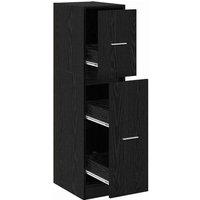 Berkfield Home Apothecary Cabinet Black Oak 30x41x118 cm Engineered Wood | Size: 30 x 41 x 118 cm