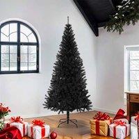 Berkfield Home Artificial Christmas Tree with Stand Black 180 cm PVC