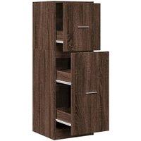 Berkfield Home Apothecary Cabinet Brown Oak 40x41x118 cm Engineered Wood | Size: 40 x 41 x 118 cm