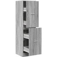 Berkfield Home Apothecary Cabinet Grey Sonoma 40x41x144.5 cm Engineered Wood in Grey