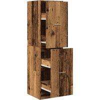 Berkfield Home Apothecary Cabinet Old Wood 40x41x144.5 cm Engineered Wood in Brown