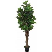 Berkfield Home Artificial Fiddle Leaf Fig Tree 134 Leaves 120 cm Green