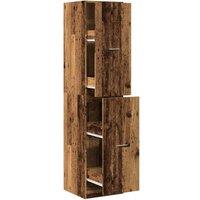 Berkfield Home Apothecary Cabinet Old Wood 40x41x174.5 cm Engineered Wood in Brown