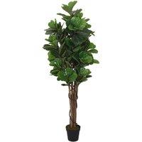 Berkfield Home Artificial Fiddle Leaf Fig Tree 180 Leaves 150 cm Green