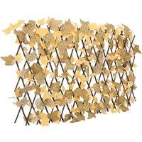 Berkfield Home Artificial Maple Leaf Trellis Expandable Orange 5 pcs 180x60 cm in Gold