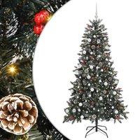 Berkfield Home Artificial Christmas Tree with 300 LEDs Green 99 x 99 x 180 cm