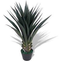 Berkfield Home Artificial Yucca Plant with Pot 85 cm Green