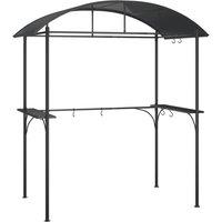 Berkfield Home BBQ Gazebo with Side Shelves Anthracite 220x115x230 cm Steel in Black | Size: 220 x 115 x 230 cm