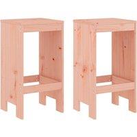 Berkfield Home Bar Stools 2 pcs 40x36x75 cm Solid Wood Douglas in Brown | Size: 40 x 36 x 75 cm