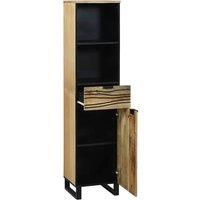 Berkfield Home Bathroom Cabinet 38x33.5x160 cm in Solid Mango Wood in Beige