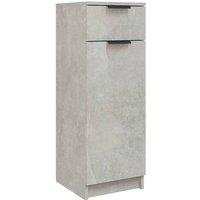 Berkfield Home Bathroom Cabinet Concrete Grey 32x34x90 cm Engineered Wood | Size: 32 x 34 x 90 cm