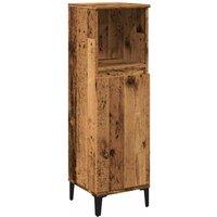 Berkfield Home Bathroom Cabinet Old Wood 30x30x100 cm Engineered Wood in Brown | Size: 30 x 30 x 100 cm