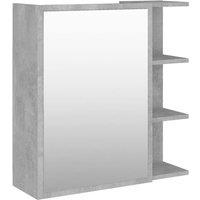 Berkfield Home Bathroom Mirror Cabinet Concrete Grey 62.5x20.5x64 cm Engineered Wood