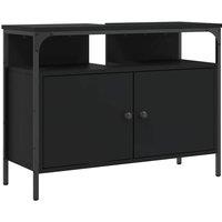 Berkfield Home Bathroom Sink Cabinet Black 80x30x60 cm Engineered Wood | Size: 80 x 30 x 60 cm