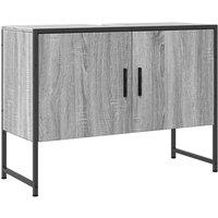 Berkfield Home Bathroom Sink Cabinet Grey Sonoma 80x33x60 cm Engineered Wood | Size: 80 x 33 x 60 cm