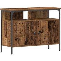 Berkfield Home Bathroom Sink Cabinet Old Wood 80x30x60 cm Engineered Wood in Brown | Size: 80 x 30 x 60 cm
